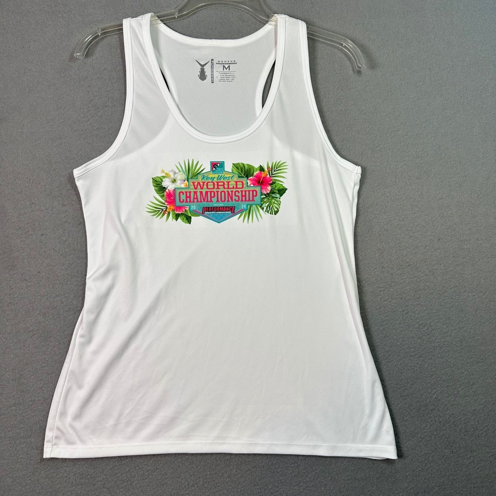 Tunaskin‎ Key West World Championship 2024 Performance Tank Top White Medium